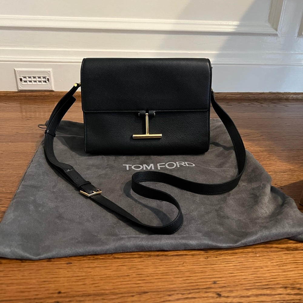 Tom Ford Authentic Tara Grain Leather Medium Cross-Body